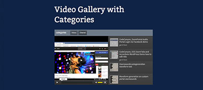 Video Gallery WordPress Preview