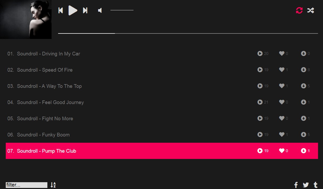 Audio Player with Playlist